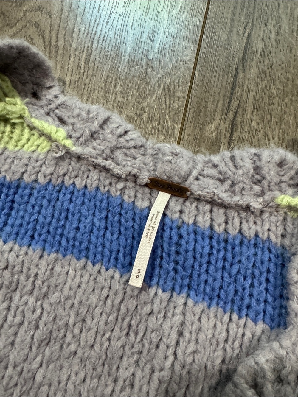 Free People Fine Time Stripe Cardigan-Neptune S - Picture 4 of 7